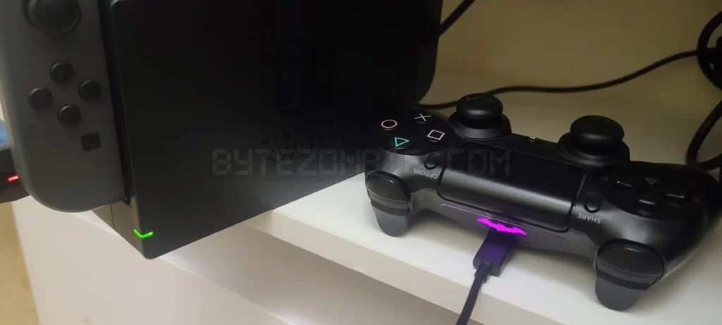 PS4 Controller Connected to Nintendo Switch