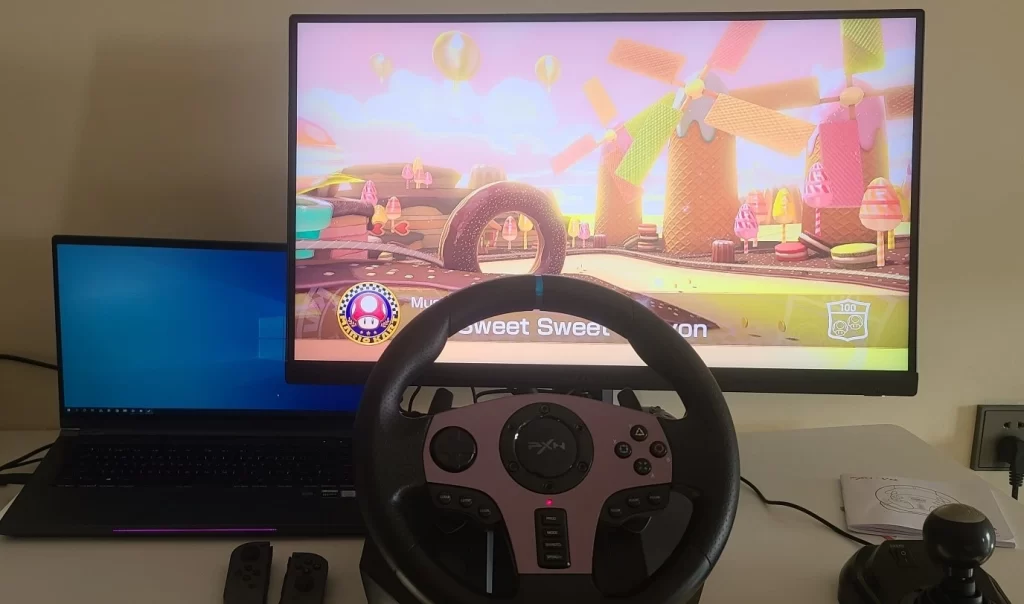 PXN-V9 Racing Wheel on Mario Kart 8 Nintendo Switch
