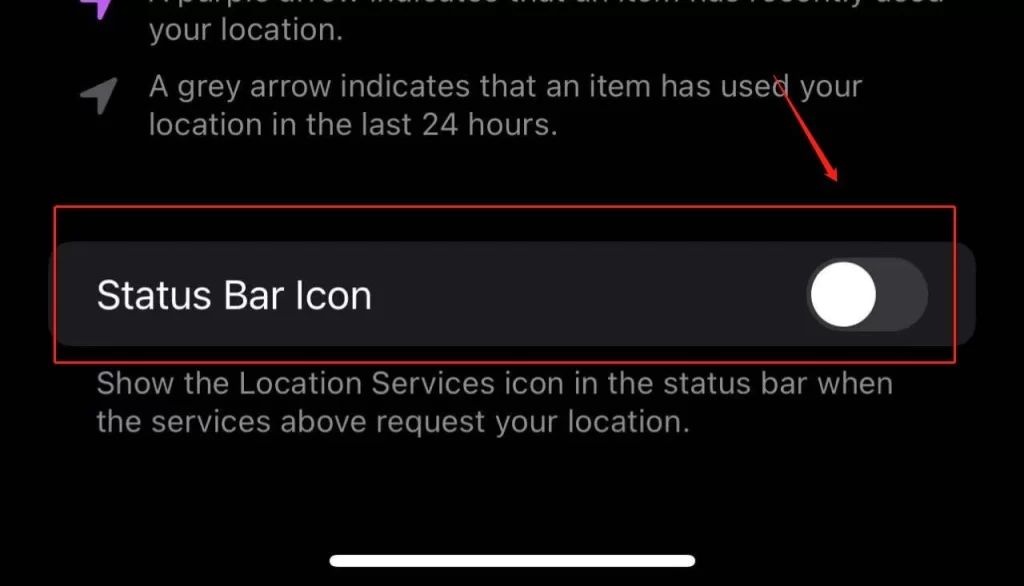 Tap “system service” - Turn off “Status Bar Icon”